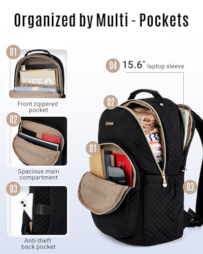 LIGHT FLIGHT Women Backpack for Work Laptop Backpack Women Travel Backpack Laptop Bag 15.6'' Laptop backpack