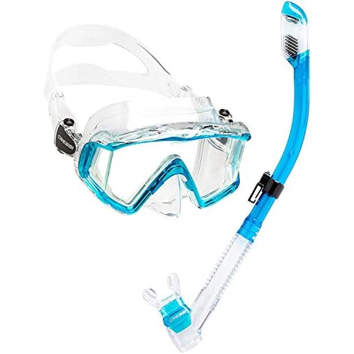 Cressi Panoramic Wide View Mask & Dry Snorkel Kit for Snorkeling, Scuba Diving - Pano 3 & Supernova Dry: Designed in Italy