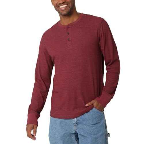 Wrangler Authentics Men's Long Sleeve Waffle Henley