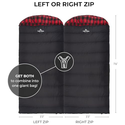 Teton Celsius XXL Sleeping Bag, Cold Weather Sleeping Bags for Adults and Kids, Camping Made Easy and Warm. Compression Sa...