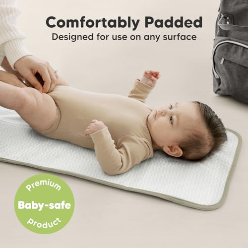 KeaBabies Portable Diaper Changing Pad, Easy Wipe Clean - Foldable Waterproof Baby Changing Mat for Diaper Bag, Compact, L...