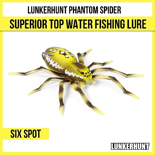 LUNKERHUNT Phantom Spider Lure for Bass Fishing (2.5 Inch) | Topwater Spider Fishing Lure with Natural Walking Action | So...