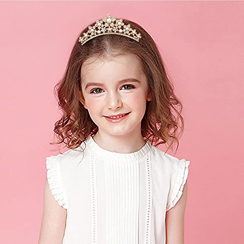 ANBALA Small Tiara Crown with Hair Comb, 3 Pack Mini Tiara Crown Princess Crystal Shiny Hair Accessories for 2 3 4 5 6 7 8...