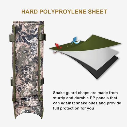 TREKMASTER Snake Gaiters Snake Chaps: Waterproof Snake Guards Snake Bite Protection for Lower Legs, Snake Proof Gaiters