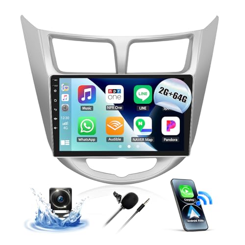 2G+64G Android 13 Car Stereo for Hyundai Accent 2012-2017 with Wireless Carplay Android Auto 9" Touchscreen Car Radio with...