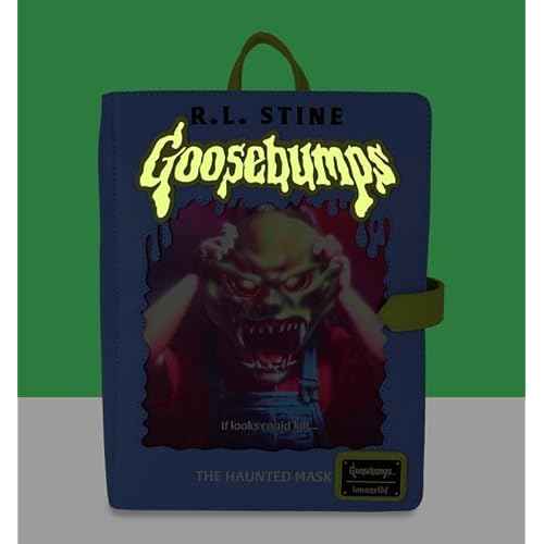 Loungefly Goosebumps The Haunted Mask Book Cover Glow Mini Backpack