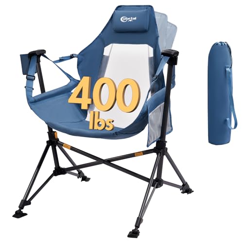 Portal Hammock Camping Chair, Portable Outdoor Swinging Chairs, Rocking Chair for Adults with Adjustable Back and Height f...
