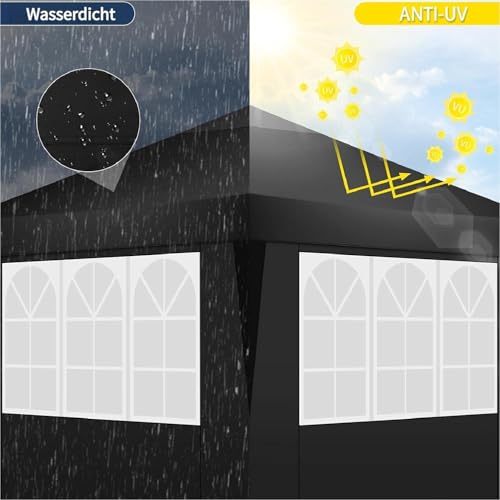 COBIZI Canopy 10x20 Pop Up Canopy Tent with 6 Sidewalls Party Tents for Parties Weddings Backyard Waterproof Outdoor Comme...