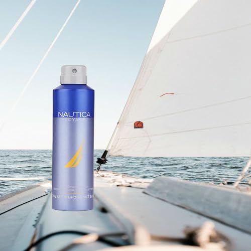 Nautica Voyage Deo Body Spray 6 fl oz (Pack of 1), Notes of Apple, Cedarwood, Mimosa, Men's Fragrance, Long Lasting, Everyday Fragrance