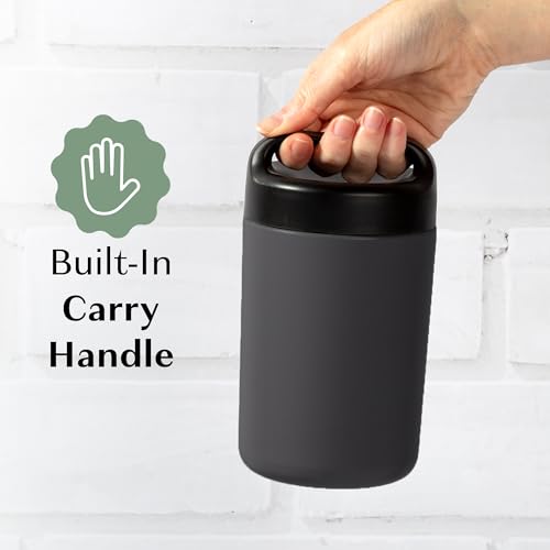 Goodful Stainless Steel Food Jar, Double Wall Vacuum Sealed Insulated Food Storage Container with Carry Handle Lid, 16-Oun...
