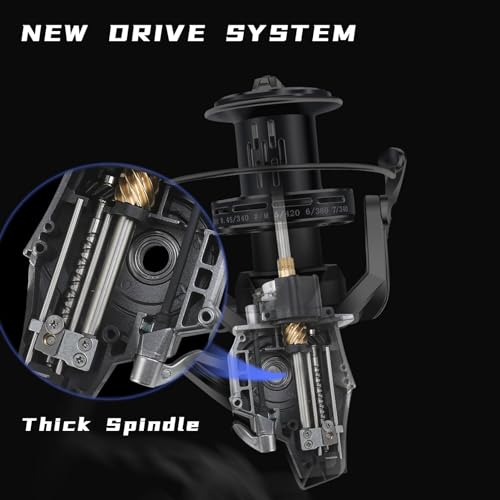 GARRET Spinning Reel, 8000/10000/12000 Aluminum Frame Surf Fishing Reels, Carbon Fiber 55LB Power Drag, Heavy Long Casting...