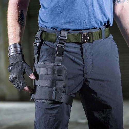 Quick Release Tactical Belts for Men,46" Military Style Heavy Duty Nylon Web Belt