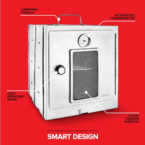 Modern Innovations Portable Camping Oven, Folding Camping Stove for Baking Cinnamon Rolls, Breads, and Muffins, Outdoor Po...