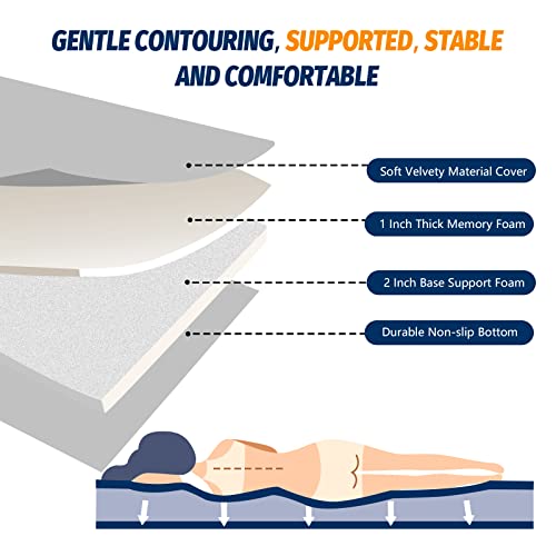 CYMULA Memory Foam Camping Mattress Pad, CertiPUR-US Sleeping Mat, Portable Roll Up Mattress for Adults, Camping Bed Pads ...