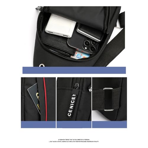 Shoulder Backpack Crossbody Bag Small Sling for Women Men Chest Daypack Crossbody Adjustable Strap for Travel Sport Hiking