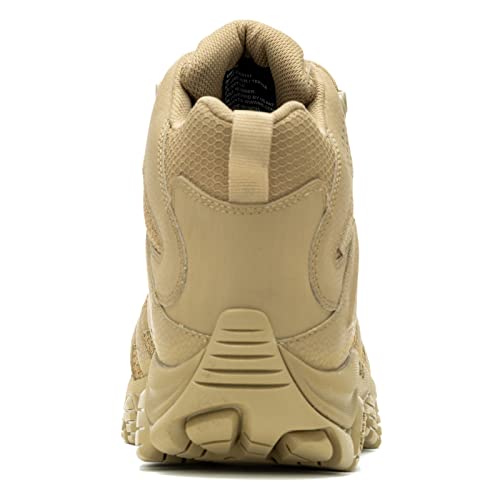 Merrell mens Moab 3 Tactical Mid Waterproof Boots, Coated Leather & Mesh Upper Combat Hiking Work Shoes