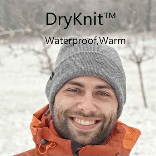 TOP-EX Dryknit¢â Waterproof Oversized XL XXL Fleece Lined Winter Warm Beanies Hat for Men