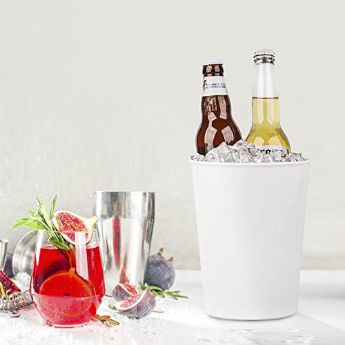 12 Pack Ice Buckets for Parties, Plastic Wine Cooler for Champagne, Beverage, Soda and Beer, Classic Wine Bottle Chiller f...
