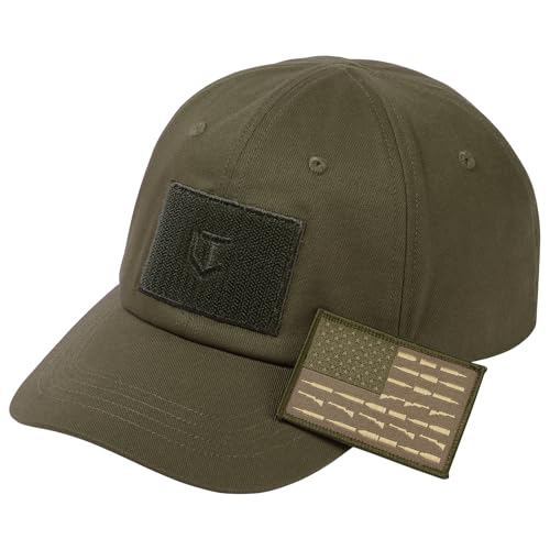 VisionTac Tactical Hat with Flag Patch Camo Military Army Hats Adjustable Trucker Baseball Cap Soft Top for Shooting