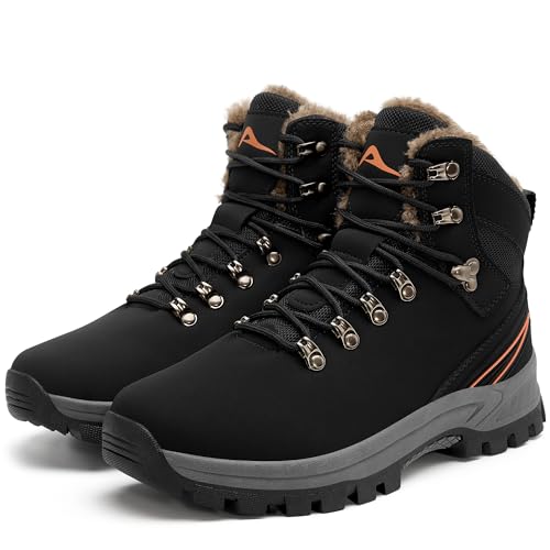 Ecetana Womens Snow Boots for Winter Waterproof Hiking Boots Warm Fur Lined Ankle Booties Non-Slip Outdoor Walking Shoes