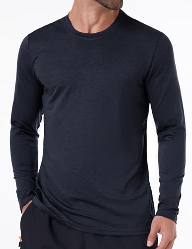 6 Pack Men's Quick Dry Long Sleeve Shirts UPF 50+ UV Sun Protection SPF Shirt Moisture Wicking T-Shirt for Casual Workout