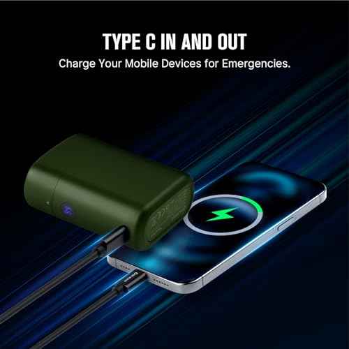 OLIGHT Baton4 Premium Edition EDC Flashlights 1300 Lumens with Type-C Charging Box, Powered by Rechargeable Battery, Small Bright Light IPX8 Waterproof for Emergencies Outdoors (OD Green)