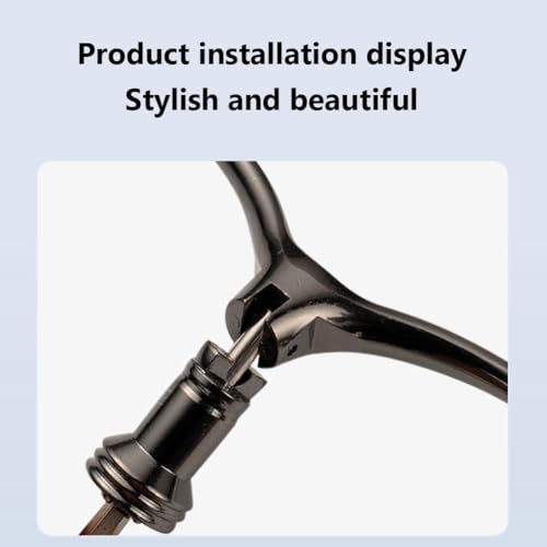 Aluminum Alloy Fishing Reel Double Rocker Arm Handle Grip, CNC High Strength Baitcasting Trolling Reel Rocker, Crank w/Hol...