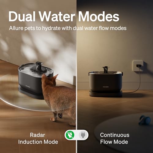 PETLIBRO Cat Water Fountain, Cordless Pet Water Fountain Battery Operated, 2.5L/84oz Dockstream Water Fountains for Cats I...