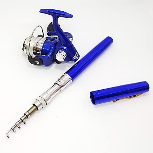 Portable Pocket Telescopic 38inch Mini Pen Fishing Rod Spinning Reel Combos Pen Folded Fishing Pole Spinning Wheel Gift fo...