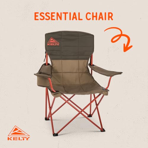 Kelty Essential Camping Chair, Folding Camp Seat for Festivals, Beach Days, Tailgating (Bungee Cord)