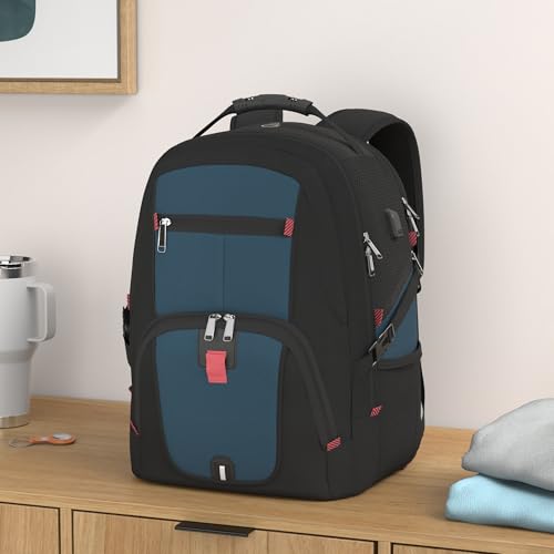 NUBILY Laptop Backpack 17 Inch Waterproof Extra Large TSA Travel Backpack Anti Theft College Business Mens Backpacks with ...