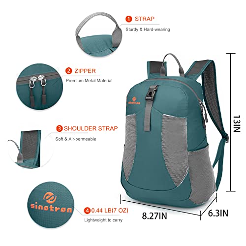 sinotron 22L Lightweight Packable Hiking Backpack, Small Hiking Backpack Day Pack for Women Men Travel Camping Vacation