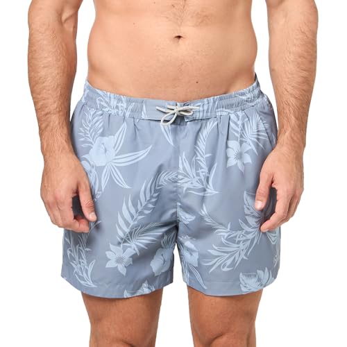 BOSS Men's Reev Tropical Print Swim Trunks 4.75"