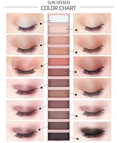 BestLand 2 Pack 12 Colors Makeup Nude Colors Eyeshadow Palette Natural Nude Matte Shimmer Glitter Pigment Eye Shadow Palle...