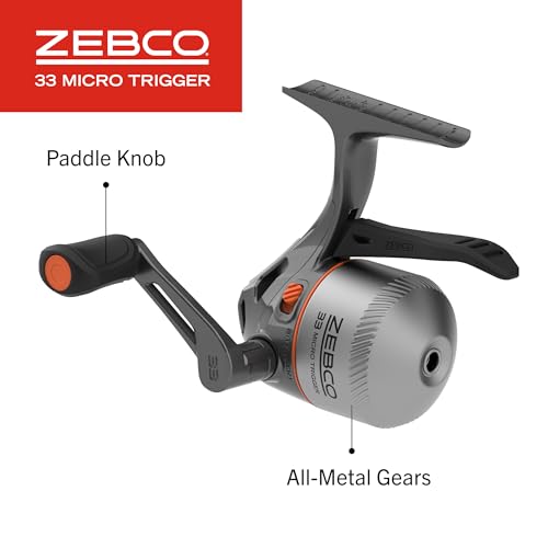 Zebco 33 Micro Trigger Spincast Reel and Fishing Rod Combo, 6-Foot 6-Inch 2-Piece Telescopic Rod, Ultra-Lt Power, Mod Acti...