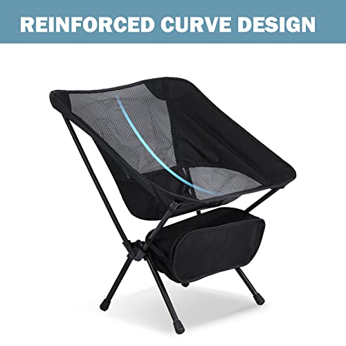 Lightweight Chair Folding Camping Chairs, Backpacking Chair Ultralight Hiking Chairs, Compact Camping Chairs, 176 lbs Weig...