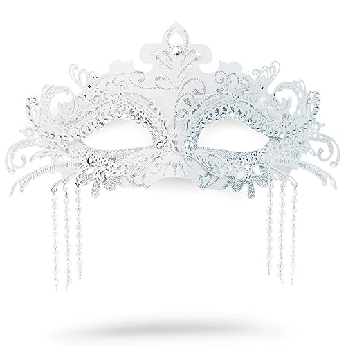 ARK Survivor Women's Metal Masquerade Mask With Rhinestone For Masquerade Party Halloween New Years Party Mardi Gras Carnival