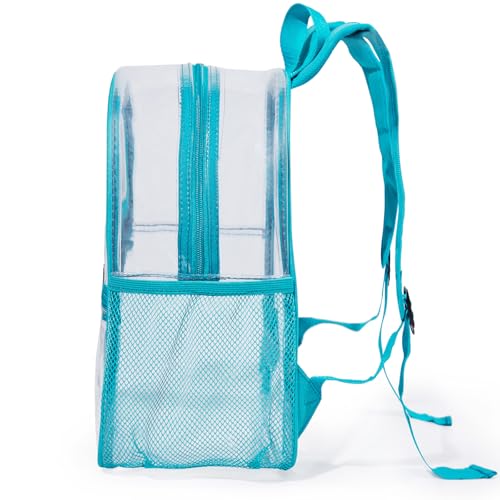 Jusdot Mini Clear Backpack 12"x6"x12" Stadium Approved See Through Bag Waterproof PVC Small Transparent Backpacks for Fest...