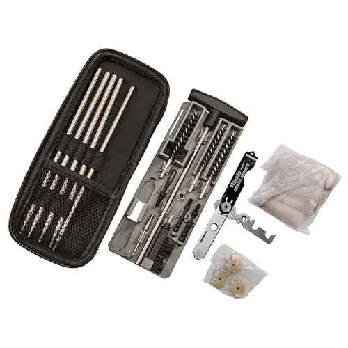 Wheeler Compact Tactical Rifle Cleaning Kit with Compact Storage Case for .22 to .30 Caliber Firearms and Maintenance