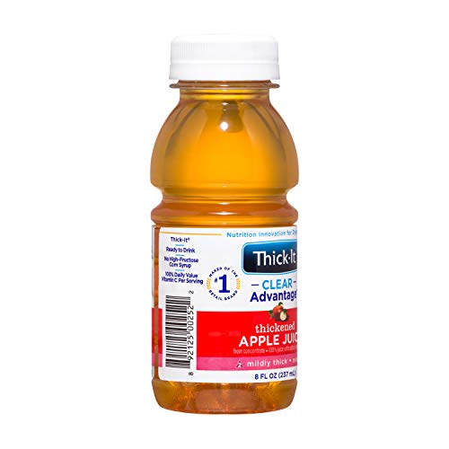 Thick-It Clear Advantage Mildy Thick Apple Juice, Nectar Consistency, Ready-to-Drink, Digestible Swallowing Aid, Hydration...