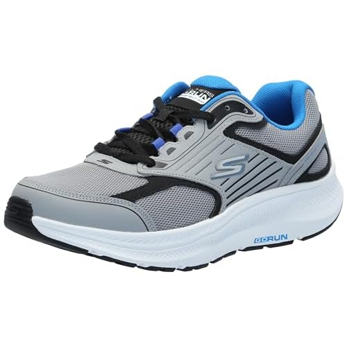 Skechers Men's Go Run Consistent 2.0 Sneaker, Gray/Black, 8.5 X-Wide