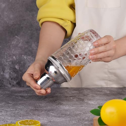 JNWINOG Professional 14.37 oz Cocktail Shaker – Durable Stainless Steel Martini Mixer, Leak-Proof & Dishwasher Safe, Ergon...