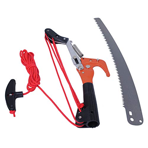 Extendable Pole Saw Head 14 Inch, High Carbon Steel Pruner with Ergonomic Grip, Professional Branch Trimmer for Tree Climb...