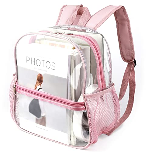 Keepcross Clear Backpack Stadium Approved 12x6x12 Small Clear Bag with Reinforced Straps Waterproof for Stadium Events, Sp...