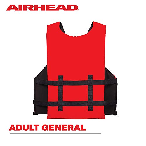 Airhead General All Purpose Life Jacket, US Coast Guard Approved Type III Life Vest, Perfect for Boating and Personal Wate...