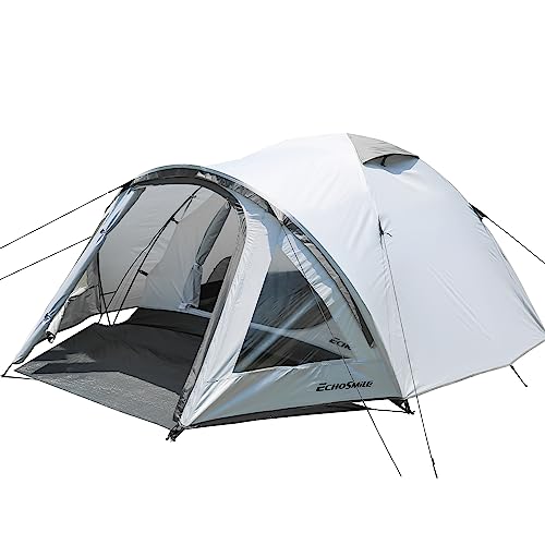 EchoSmile Camping Tent for 2-3 Person, Waterproof Dome Tent with Vestibule, Ultralight Easy Setup for Outdoor Camping, 3 S...