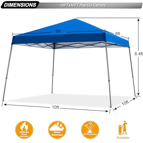 ABCCANOPY Stable Pop up Outdoor Canopy Tent, Blue