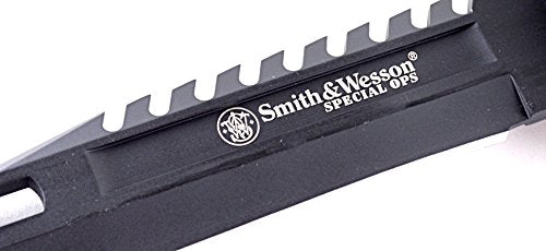 Smith & Wesson SW3B 12.8in S.S. Fixed Blade Knife with 7.8in Bowie Blade with Notched Spine and Nylon Fiber Handle for Out...