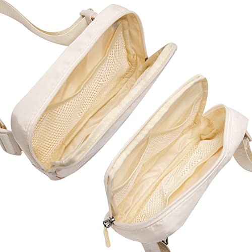 Belt bag Fanny pack crossbody bags for women Everywhere belt bag (ivory)