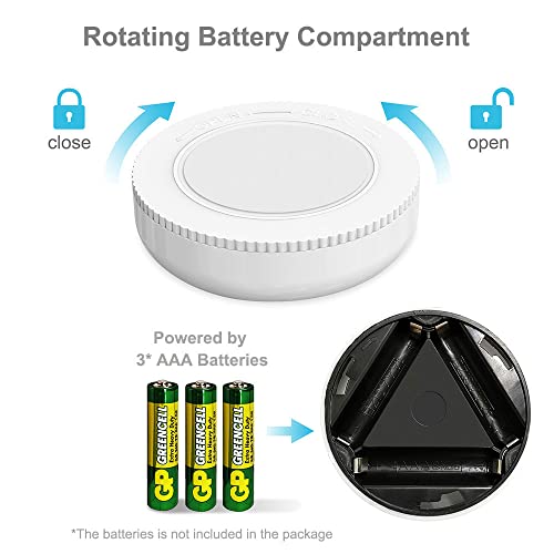 Tap Light 6 Pack Portable LED Puck Touch Night Lights - Battery Operated Under Cabinet Lighting for Kitchen, Closet, Class...